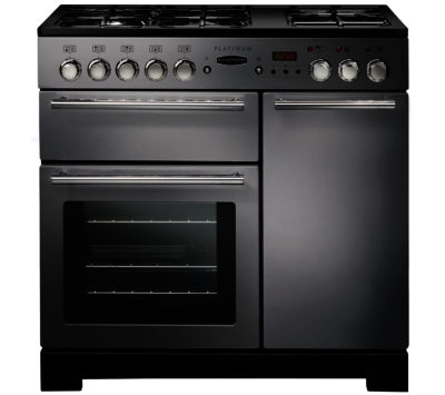 Rangemaster Platinum 90 Dual Fuel Range Cooker - Stainless Steel & Chrome